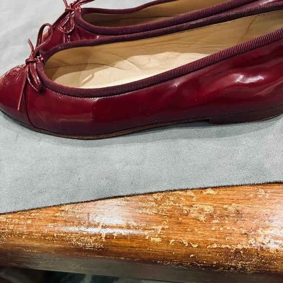 CHANEL Women's Deep Red Loafers - Picture 5 of 12